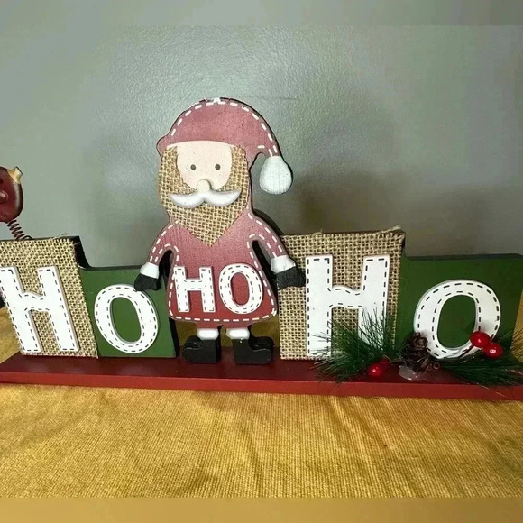 Santa Ho Ho Ho Christmas holiday table‎ top decor - Picture 3 of 6